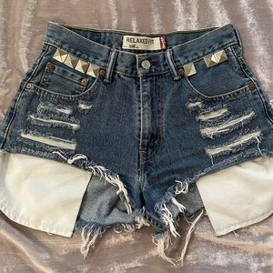 Levi’s hand tailored one of a kind jean shorts